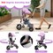 Folding Tricycle Baby Stroller with Reversible Seat and Adjustable Canopy